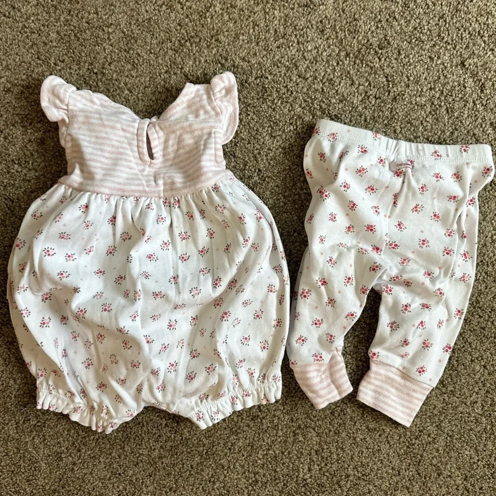 Baby Girl GAP Bubble Romper + Pants, 2 outfits in 1  Like new